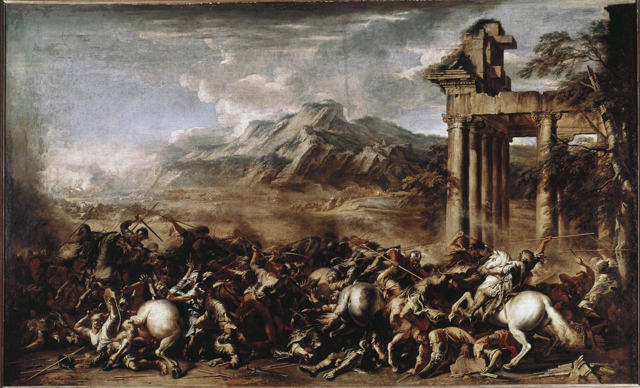 Heroic Battle (olaj, vászon alkotó: Salvator Rosa