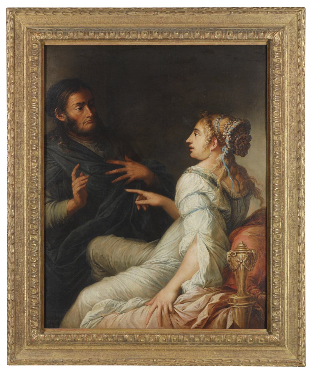 Phryne és Xenokratész alkotó: Salvator Rosa