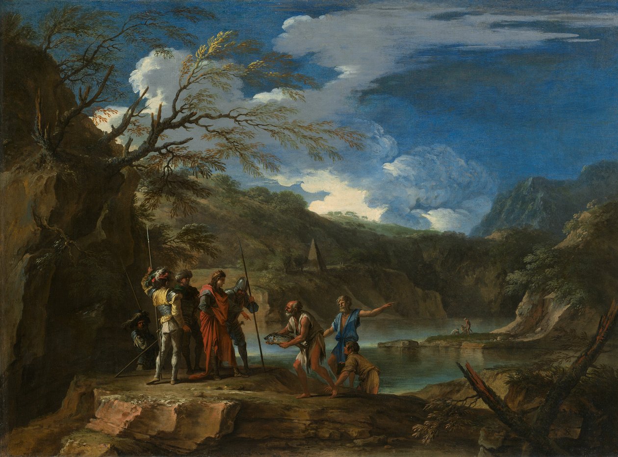 Polykratész és a halász alkotó: Salvator Rosa