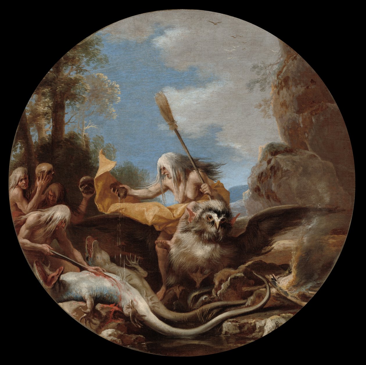 A boszorkányság jelenetei: Nap, c. 1645-1649. alkotó: Salvator Rosa