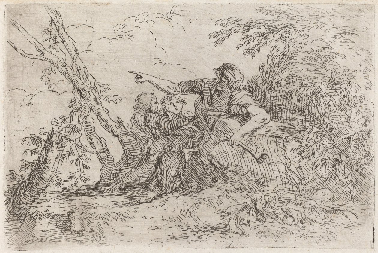 Pásztor a tájban alkotó: Salvator Rosa