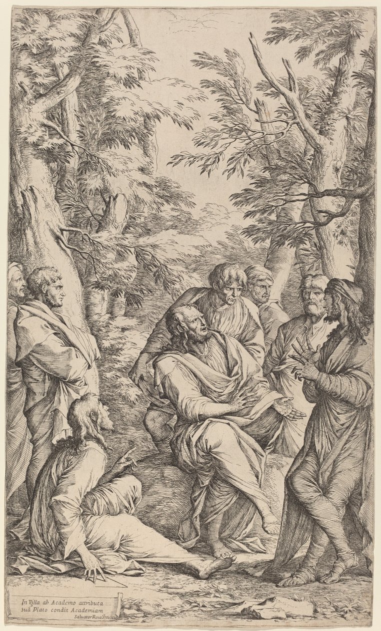 Platón Akadémia alkotó: Salvator Rosa