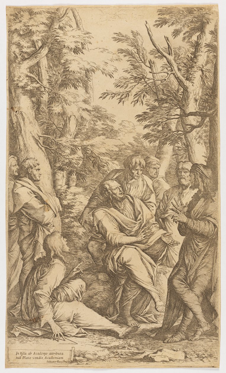 Platón Akadémia alkotó: Salvator Rosa