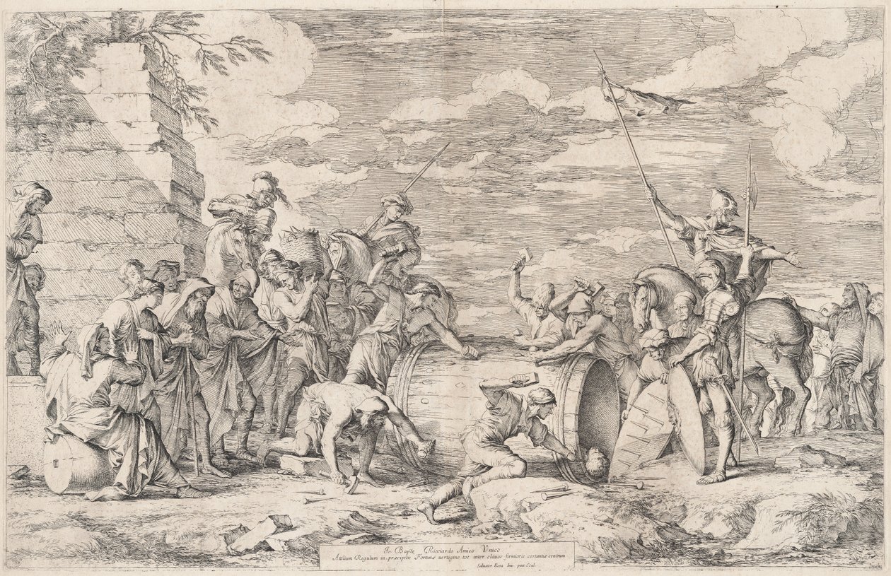 Atilius Regulus halála alkotó: Salvator Rosa