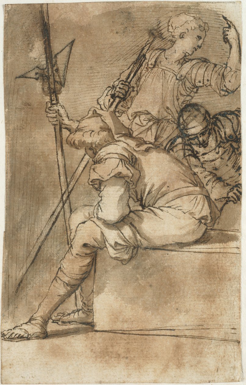 Három katona pihen alkotó: Salvator Rosa