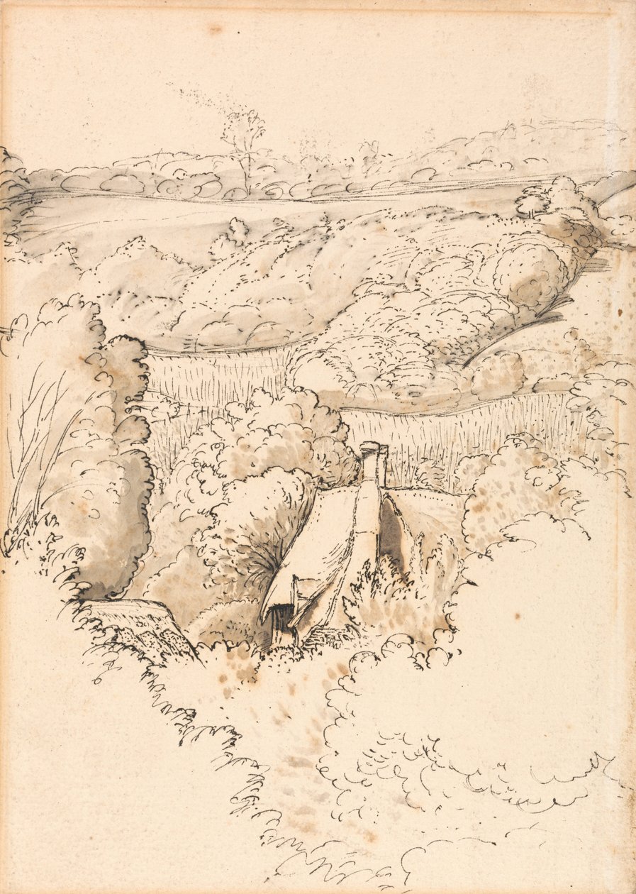 Egy nyaraló fák között, Shoreham alkotó: Samuel Palmer