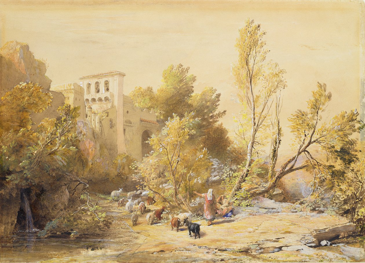 La Vocatella (wc és testfesték, papír) alkotó: Samuel Palmer