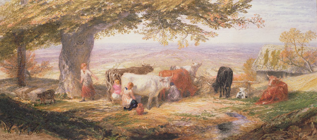 Fejés a mezőkön alkotó: Samuel Palmer