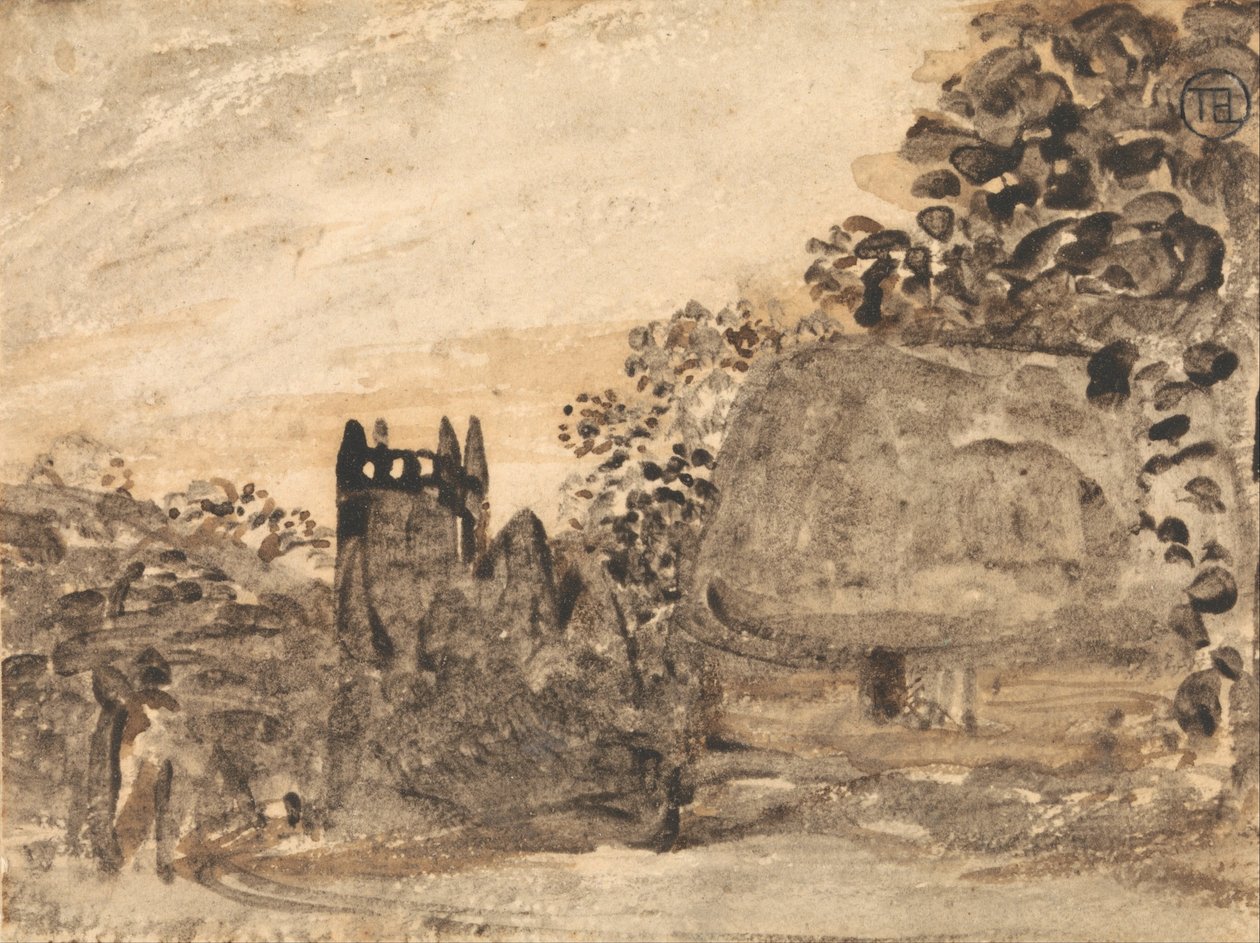 Nádfedeles ház és templom alkotó: Samuel Palmer