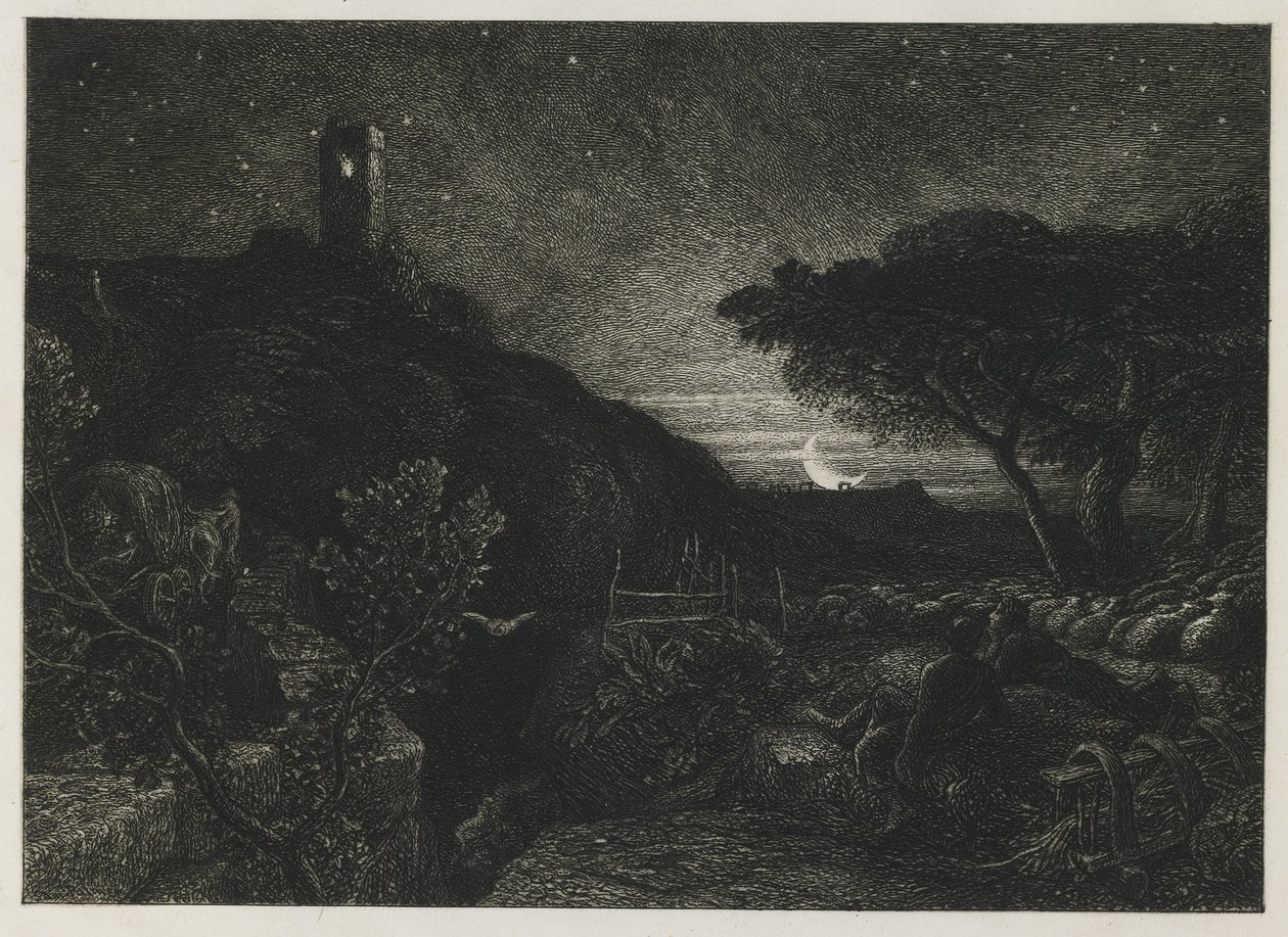 A magányos torony, 1879 alkotó: Samuel Palmer