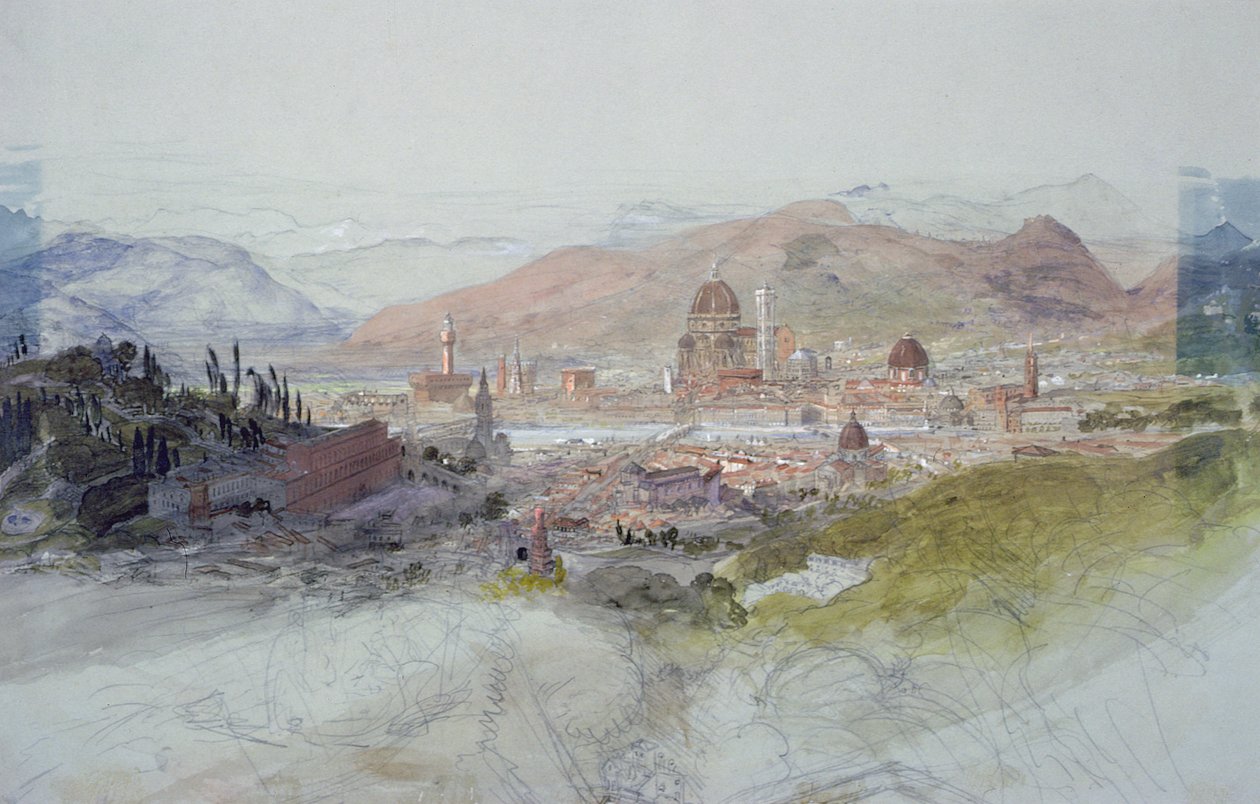 Firenze látképe, 1837-39 alkotó: Samuel Palmer