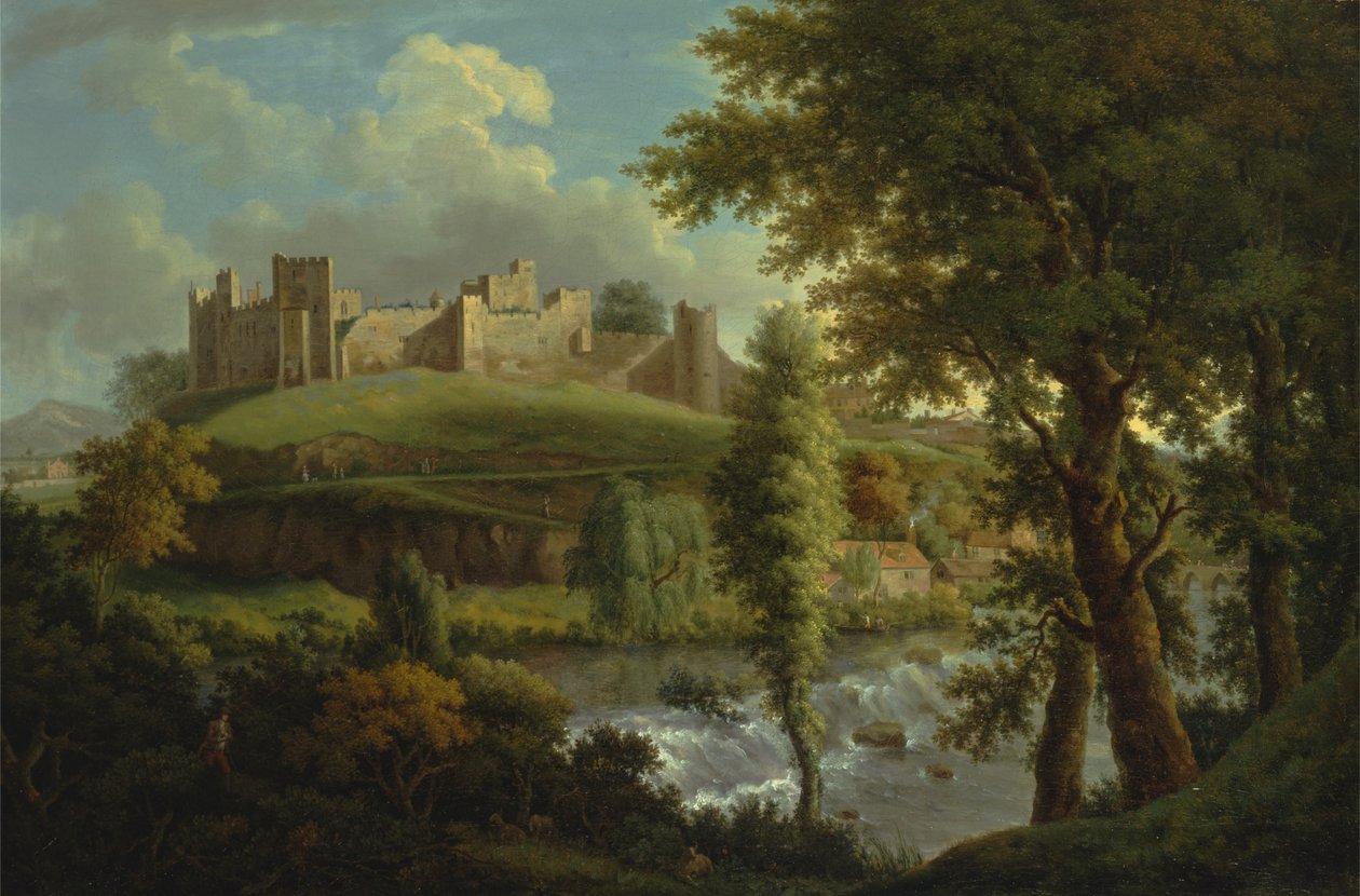 Ludlow kastély Dinham Weirrel, délnyugatról alkotó: Samuel Scott