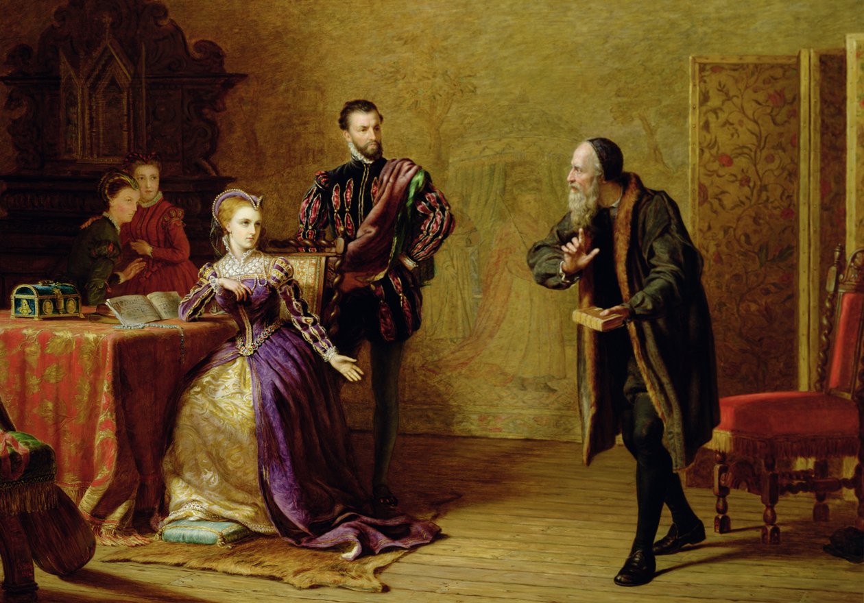 Mary, skótok királynője (1542-87) és John Knox (kb. 1512-72) alkotó: Samuel Sidley