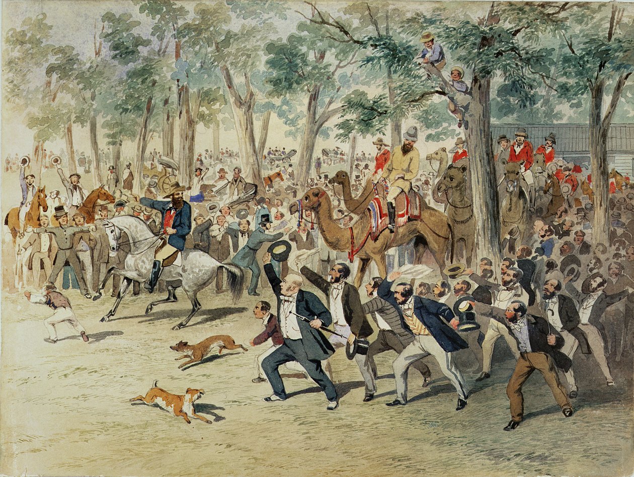 A Burke és Wills expedíció indulása, 1860 alkotó: Samuel Thomas Gill