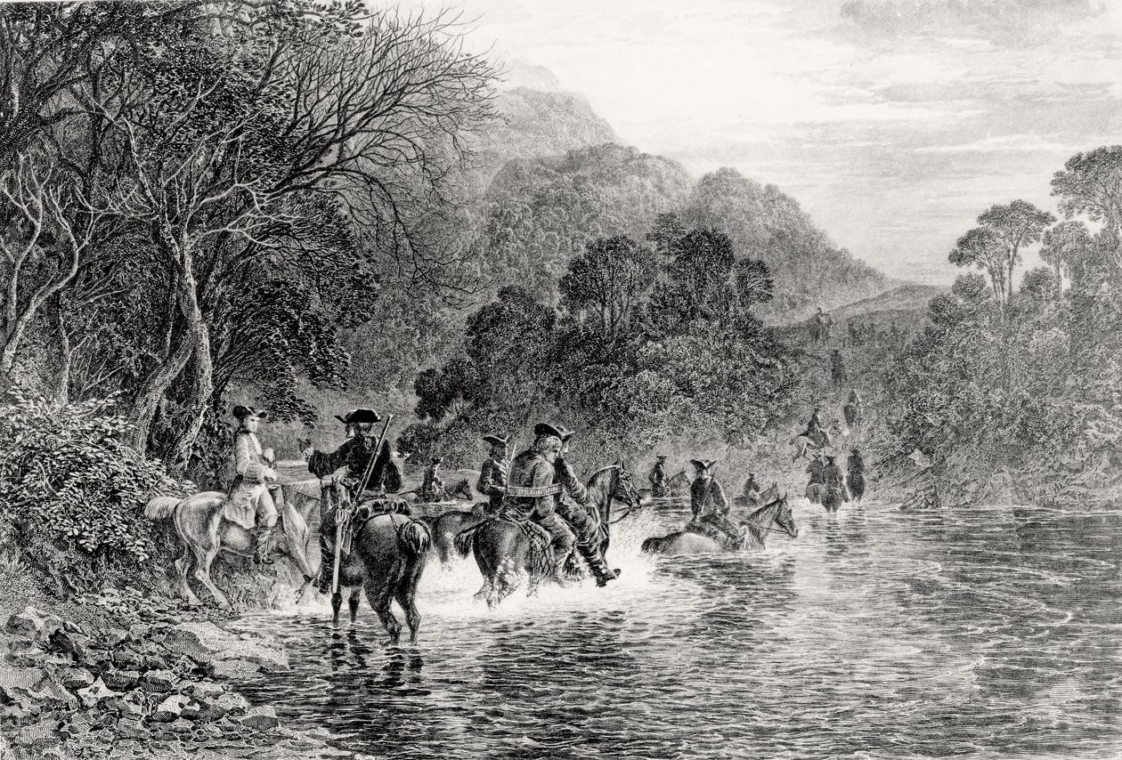 Rob Roy a Fordnál, William Forrest metszet alkotó: Samuel Bough