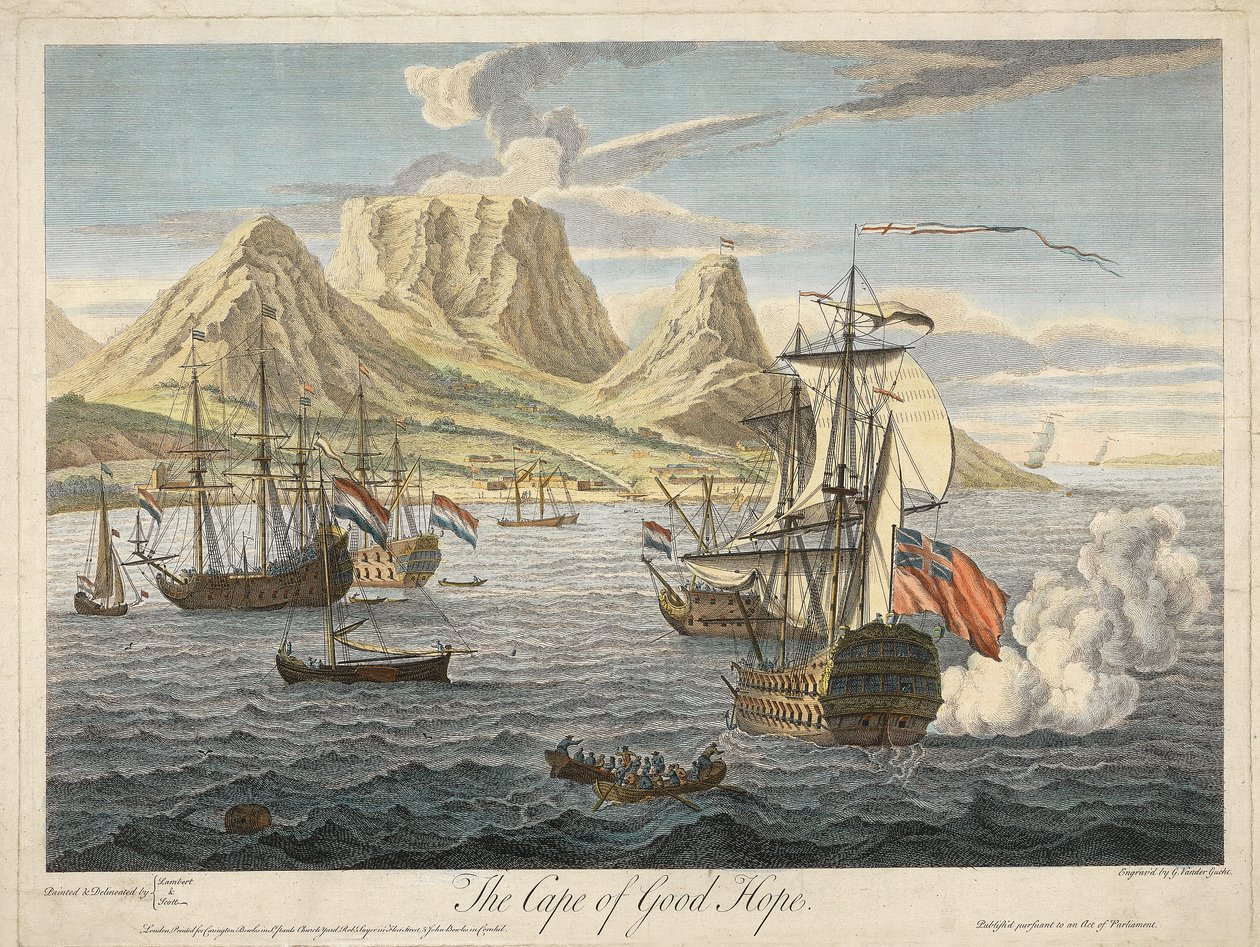 A Jóreménység foka, kocsma. C. 1731 (kézzel színezett metszet) alkotó: Samuel after and Lambert Scott