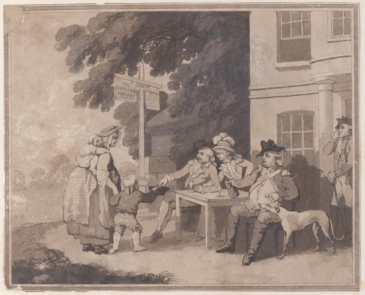 Jótékonyság, 1792. november 25. alkotó: Samuel Alken