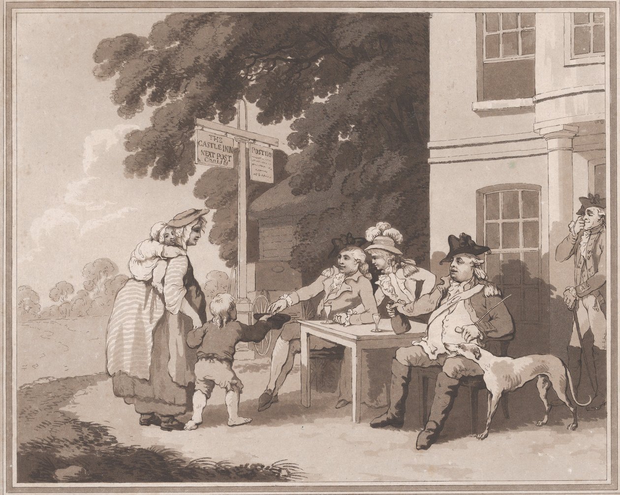 Jótékonyság, 1792. november 25. alkotó: Samuel Alken
