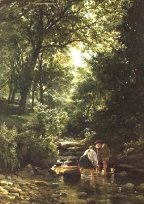 Gyermekek a patakban alkotó: Samuel Bough