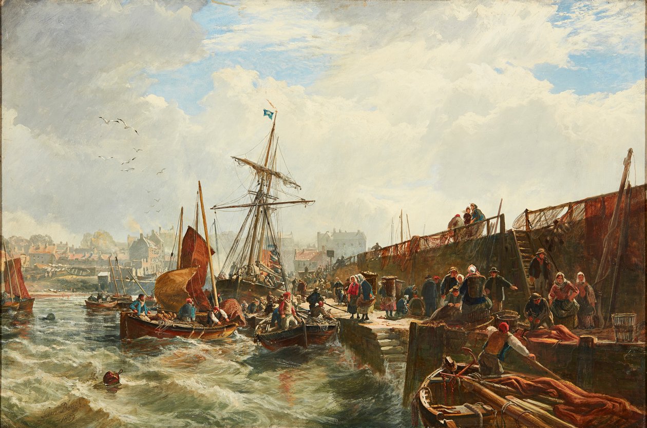 A fogás kirakása, Newhaven alkotó: Samuel Bough