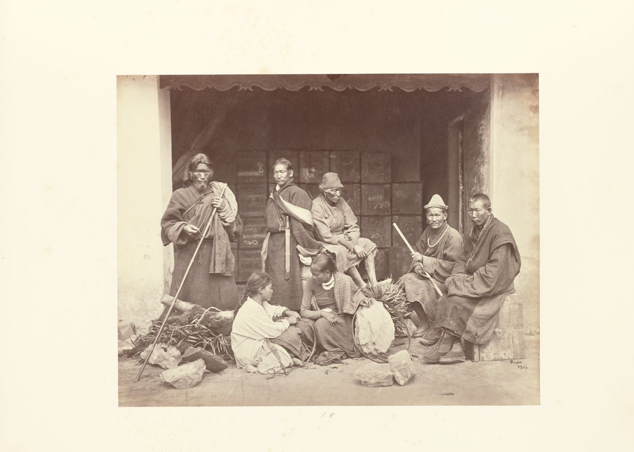 Darjeeling; Bhooteák és nepáliak csoportja alkotó: Samuel Bourne