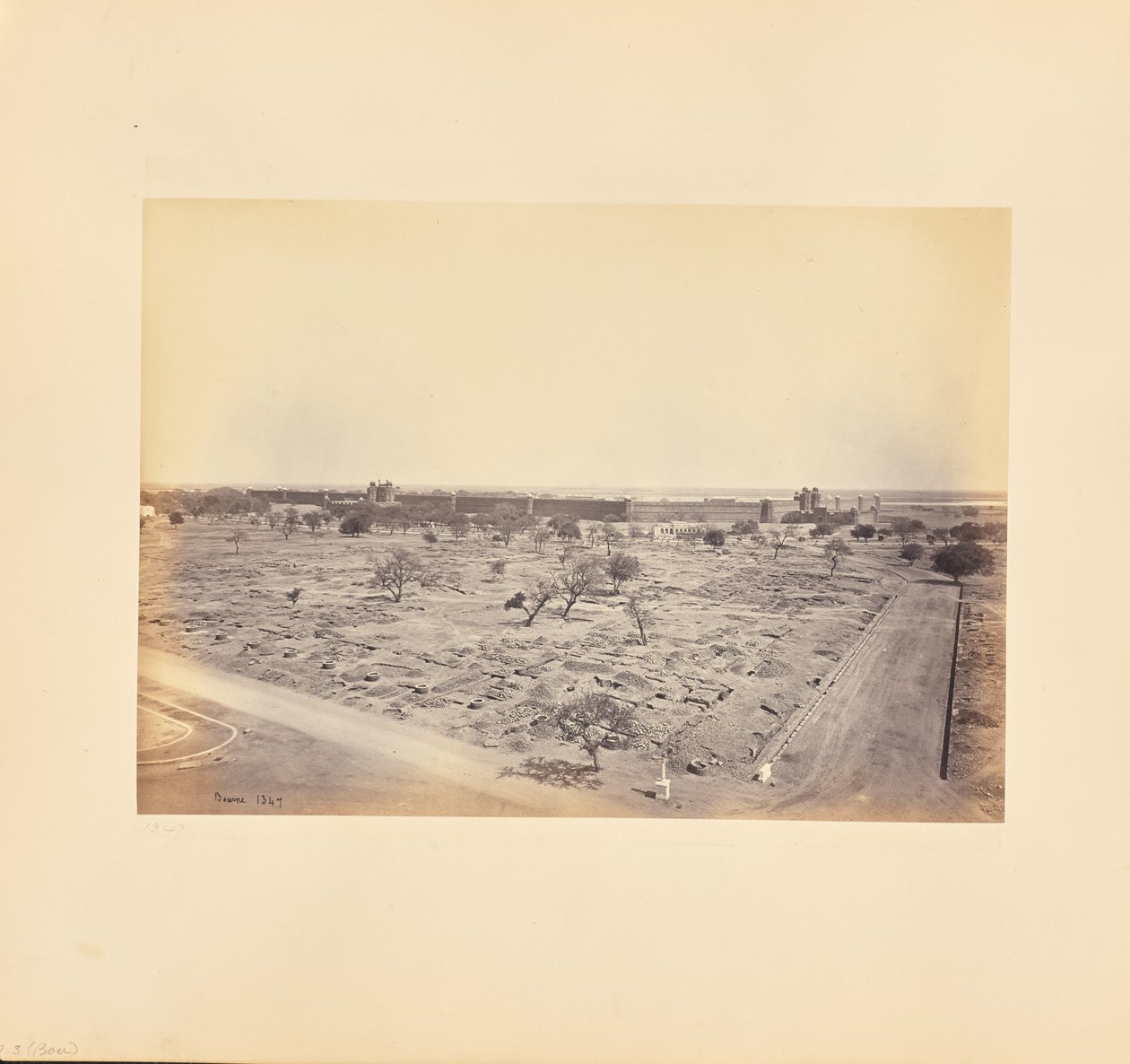 Delhi; A palota, a Dzsumma Muszid felől alkotó: Samuel Bourne