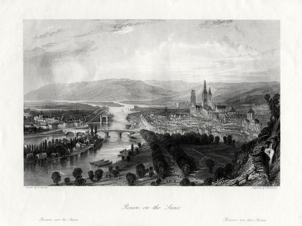 Rouen a Szajnánál, Franciaország, 1875 alkotó: Samuel Bradshaw