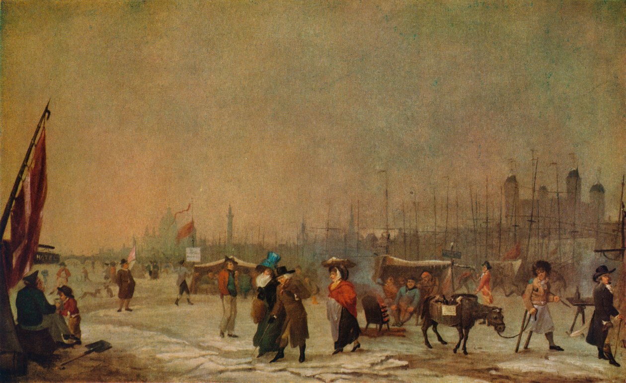Fagy a Temzén, 1788-1789, 1930. alkotó: Samuel Collings