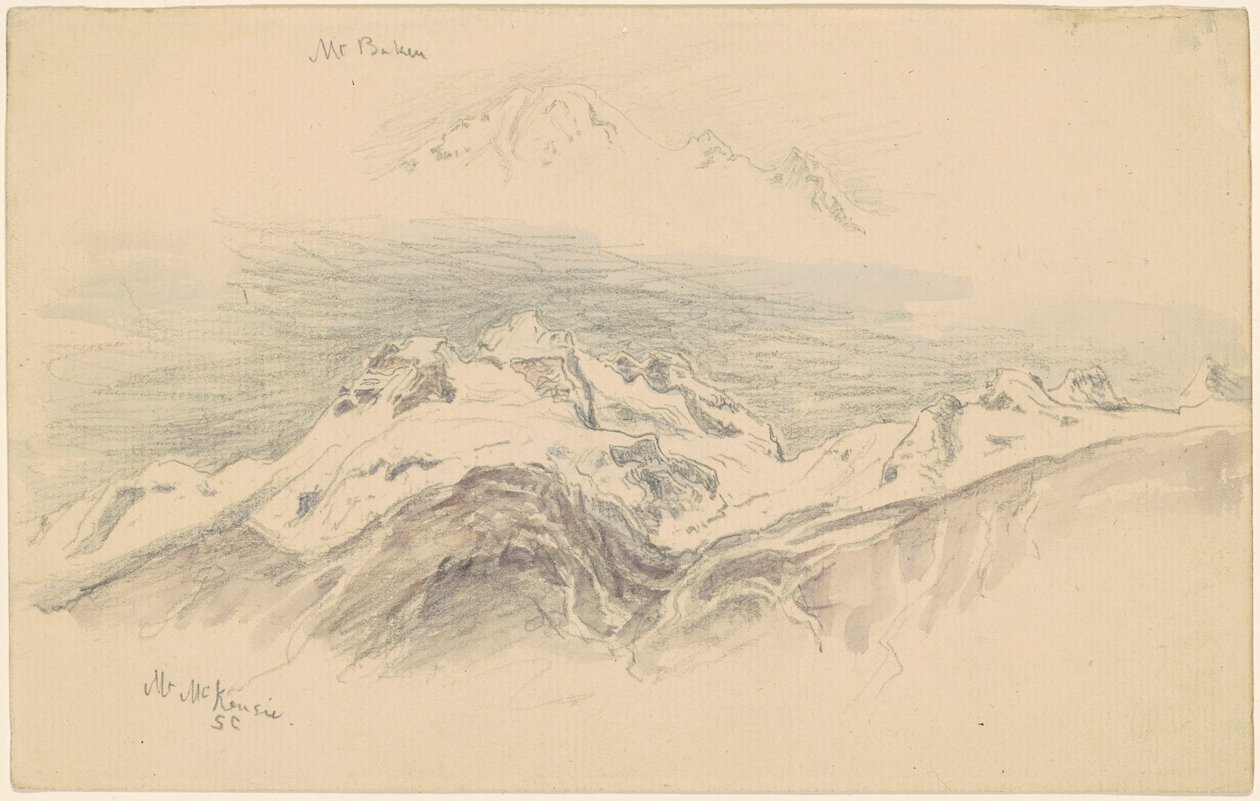 Mt. Baker és Mt. McKensie [recto] alkotó: Samuel Colman