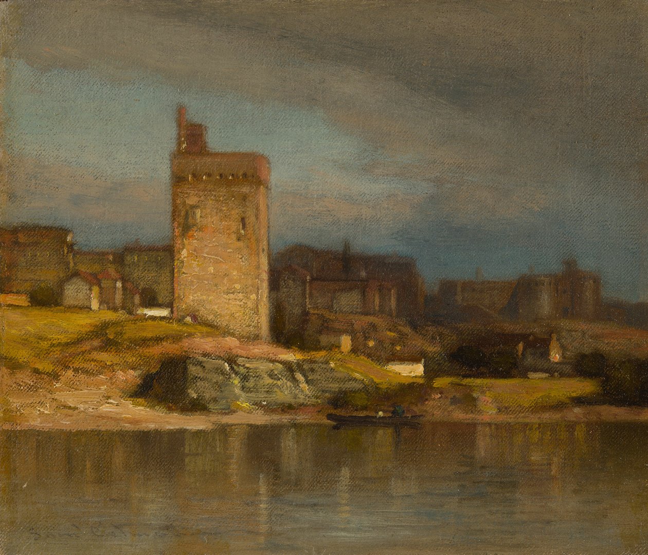 Régi torony Avignonban, kb. 1875. alkotó: Samuel Colman