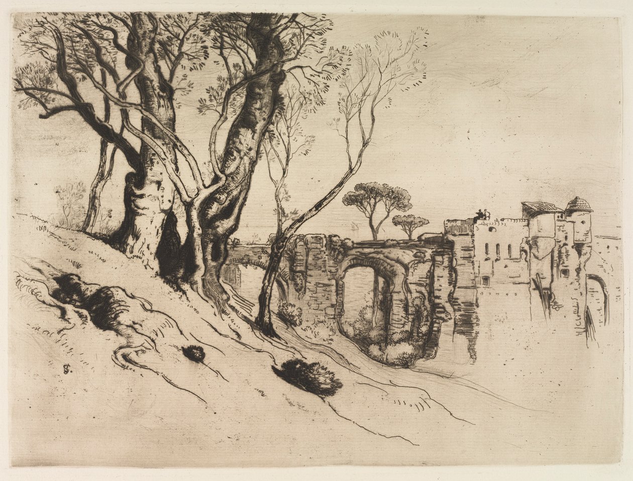 A Riviéra olajfái, c. 1875. alkotó: Samuel Colman