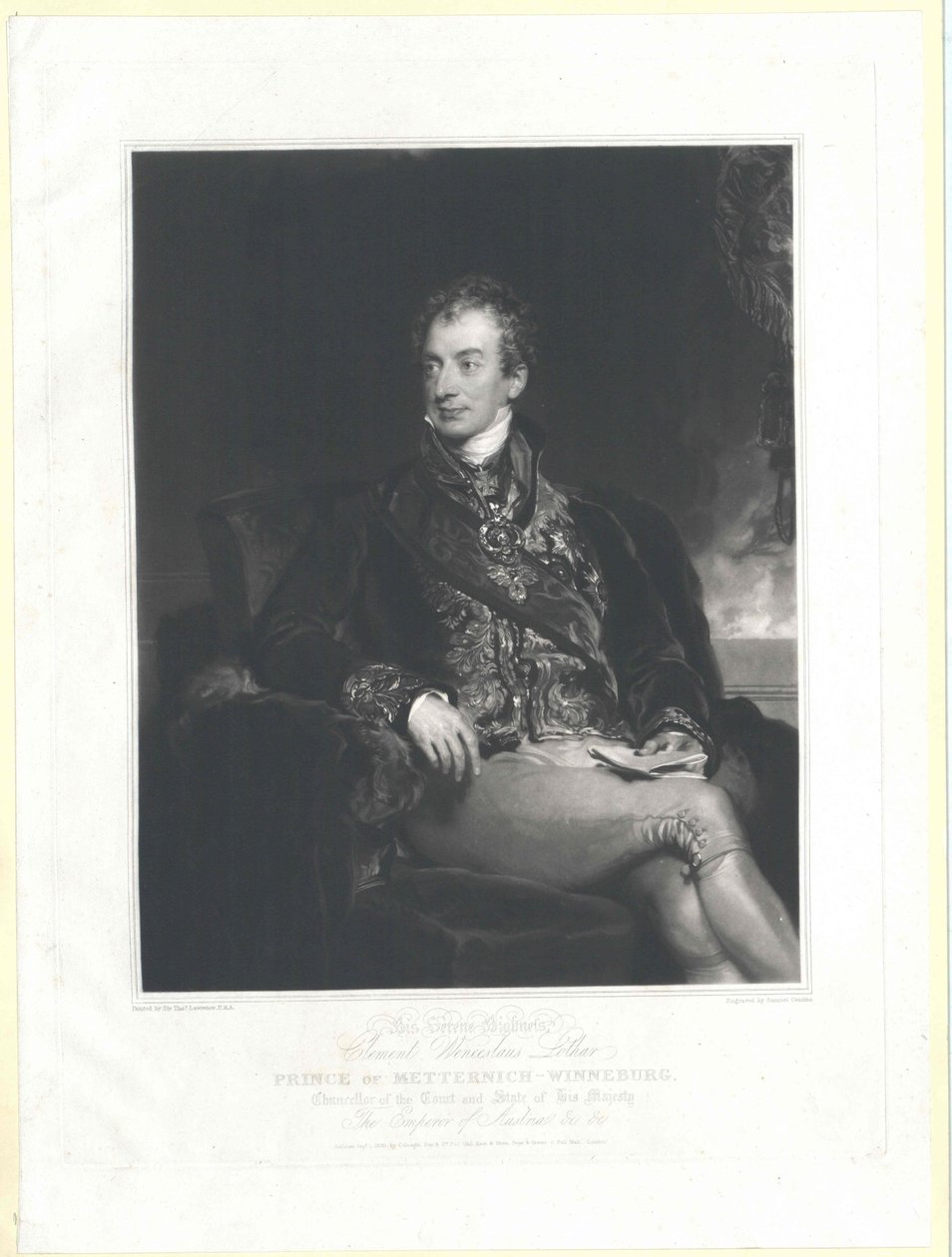 Clement Wenzel Lothar metternich-winnenburgi herceg alkotó: Samuel Cousins