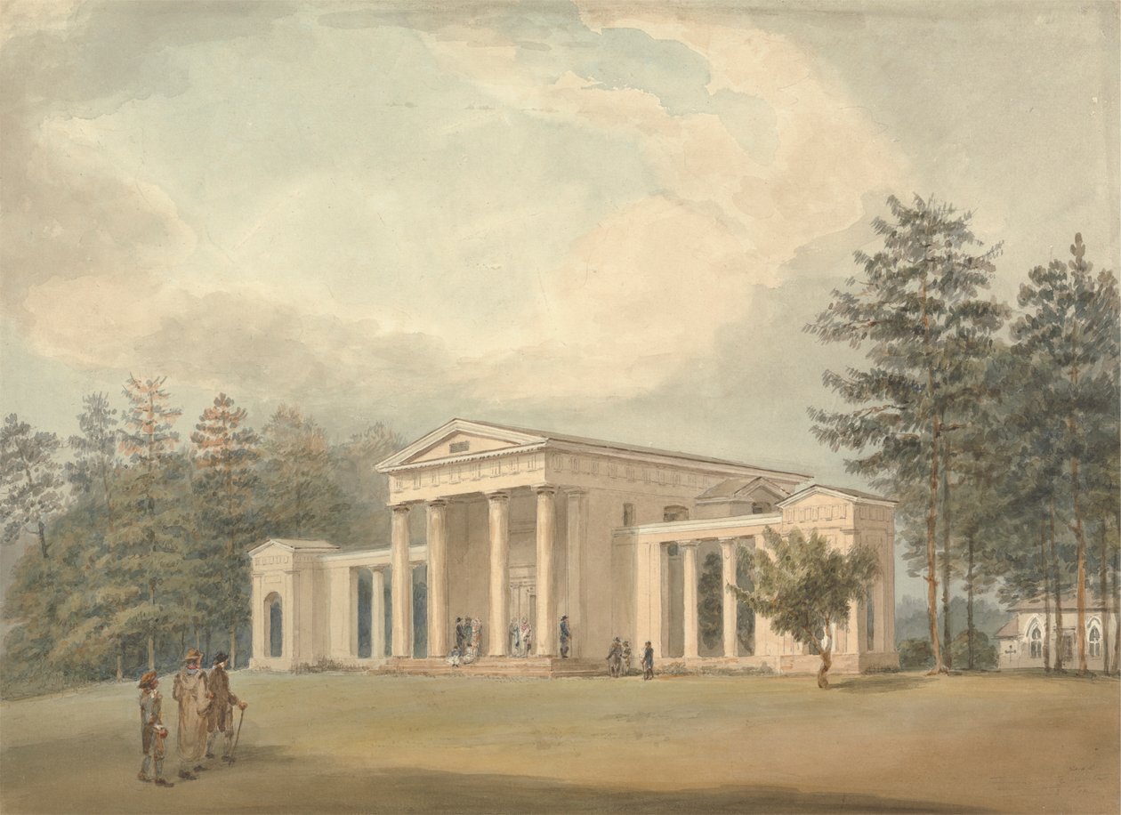 Klasszikus templom, Ayot St. Lawrence, Hertfordshire alkotó: Samuel Davis