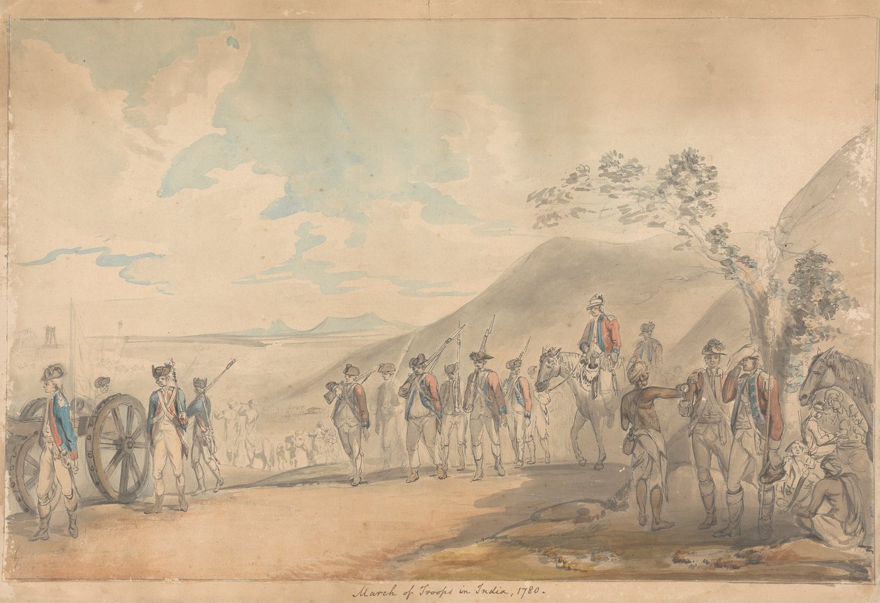 A csapatok márciusa Indiában alkotó: Samuel Davis