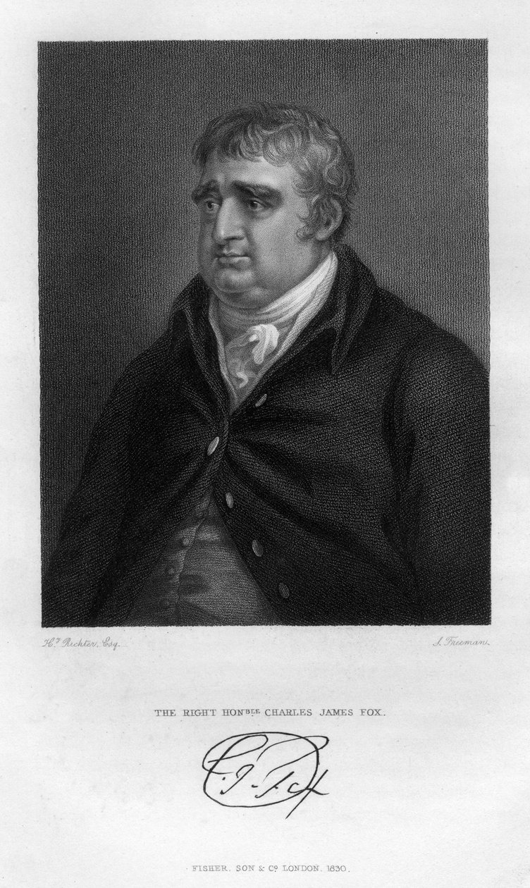Charles James Fox 1749-1806, Whig államférfi, 1830. alkotó: Samuel Freeman