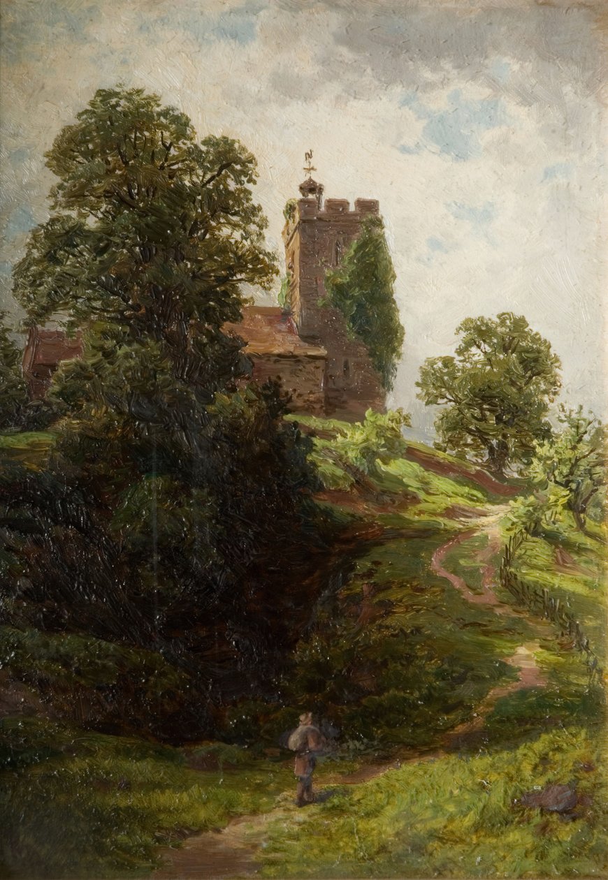 Wigmore templom, Ludlow közelében, 1880. alkotó: Samuel Henry Baker