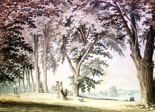 Fák a Temzénél, Hammersmithtel szemben alkotó: Samuel Hieronymous Grimm