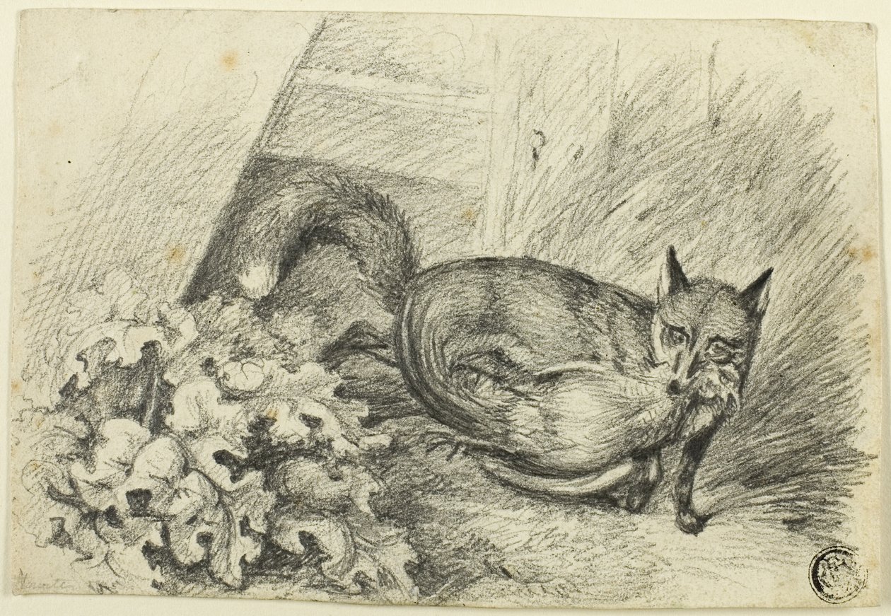 Fox ellop egy kakast alkotó: Samuel Howett