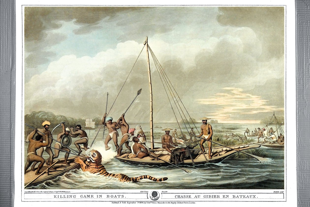 Boat Killing Game in Boats, 1806 alkotó: Samuel Howitt