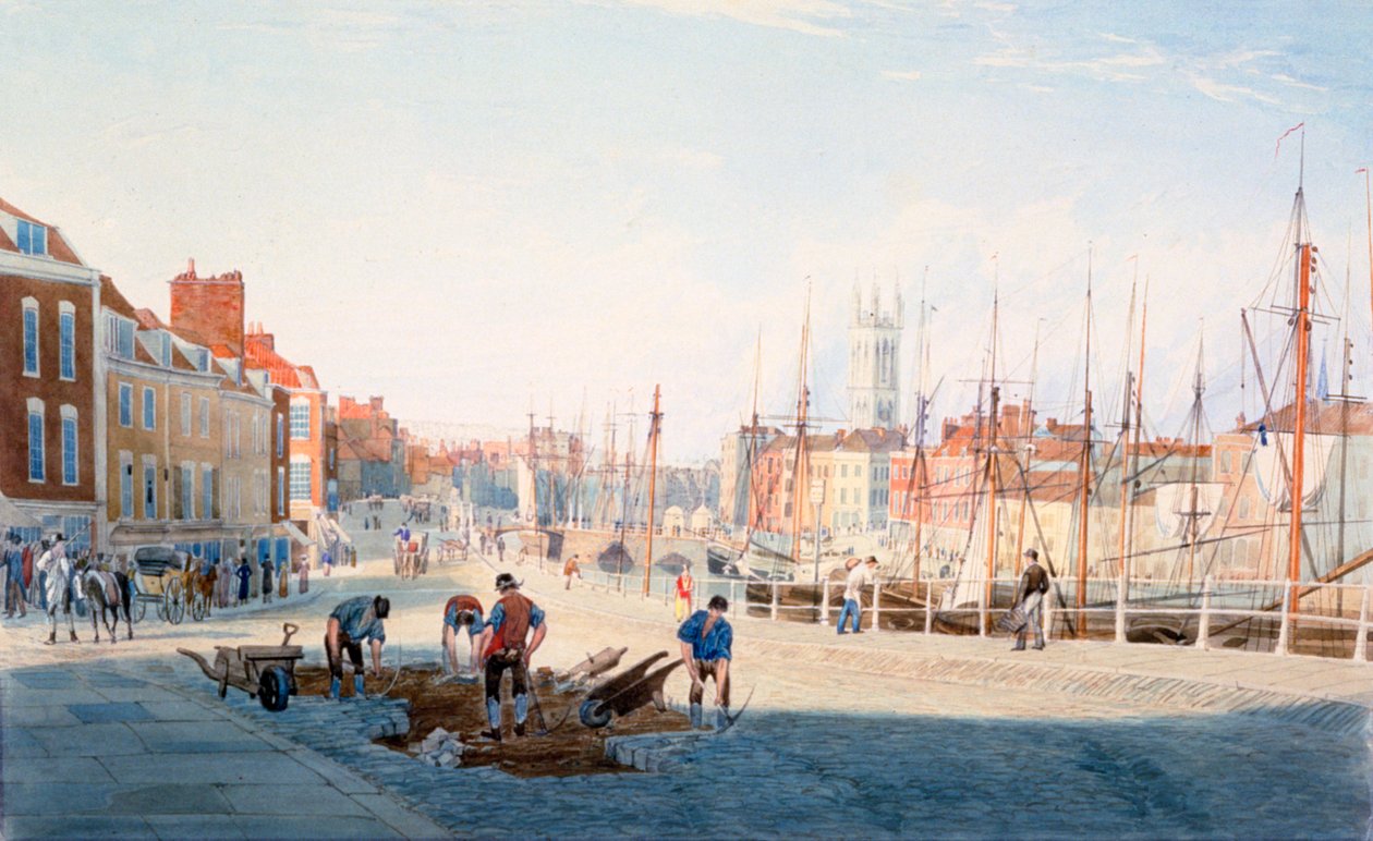 St Augustines Parade, Bristol, 1810 alkotó: Samuel Jackson