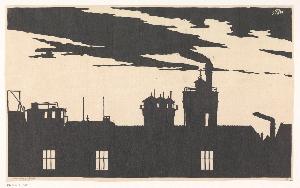 Silhouette Oostergasfabriek alkotó: Samuel Jessurun de Mesquita (signed by artist)