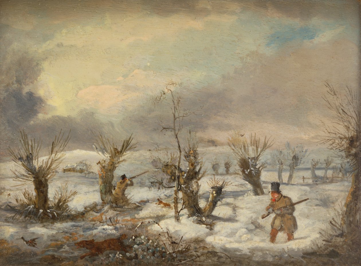 Kacsalövészet (olaj, vászon) alkotó: Samuel John Egbert Jones