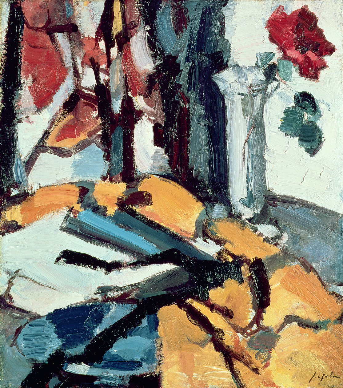 Vörös rózsa alkotó: Samuel John Peploe