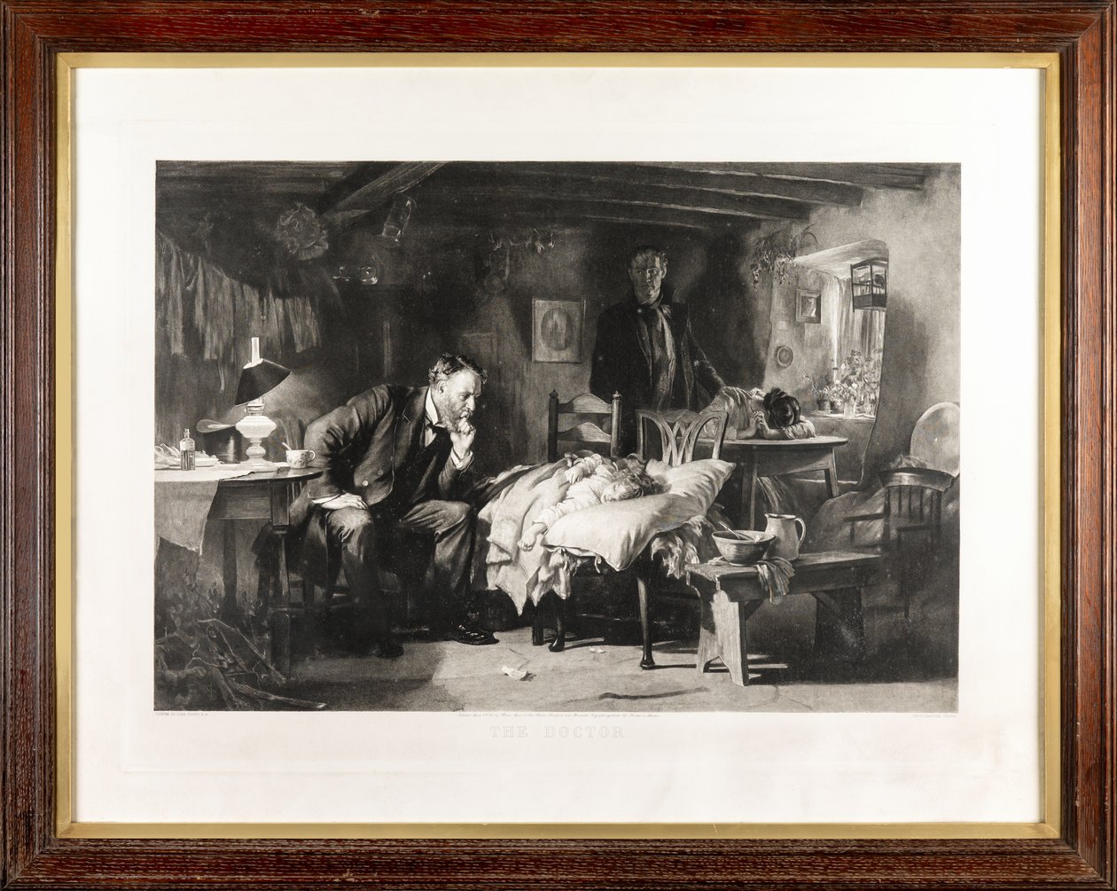 A doktor (fotogravír) alkotó: Samuel Luke Fildes