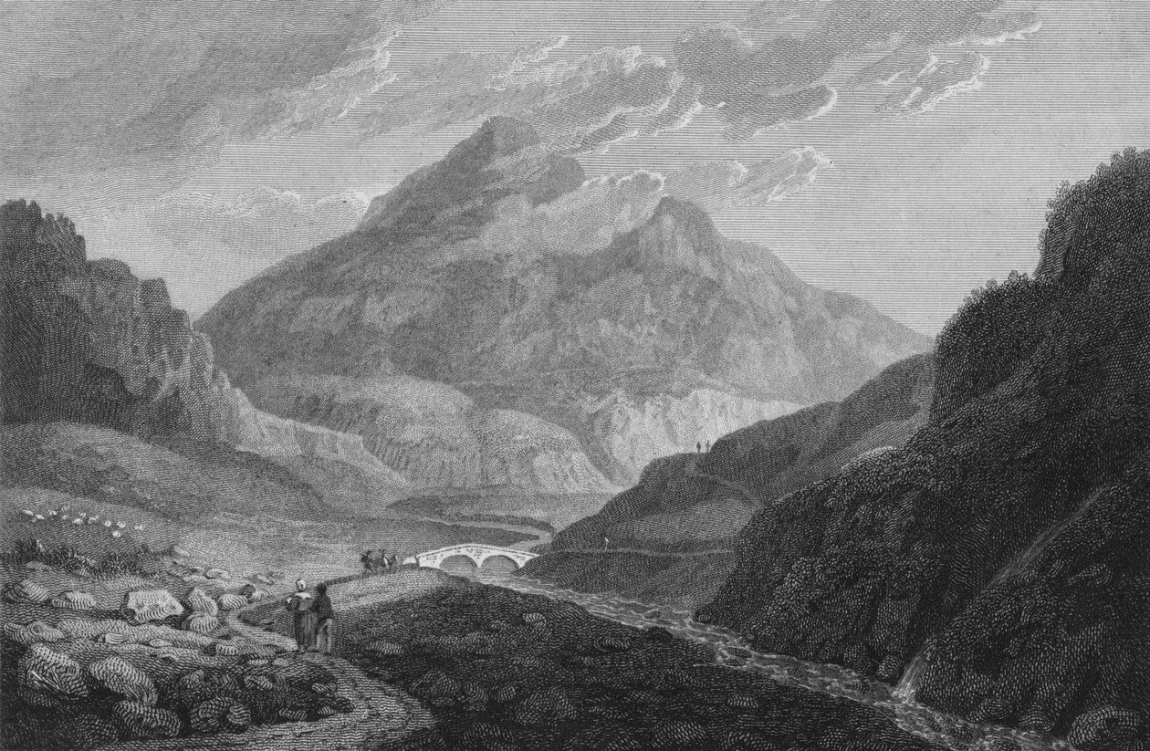 "A kilátás Ben Eimre", 1813 alkotó: Samuel Middiman