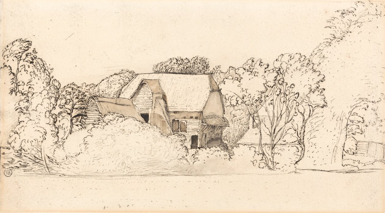 Egy ősi pajta Shorehamben alkotó: Samuel Palmer
