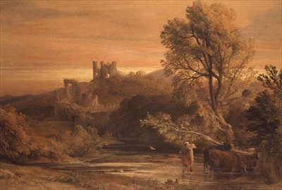 Szarvasmarha átkelő a patakon alkotó: Samuel Palmer