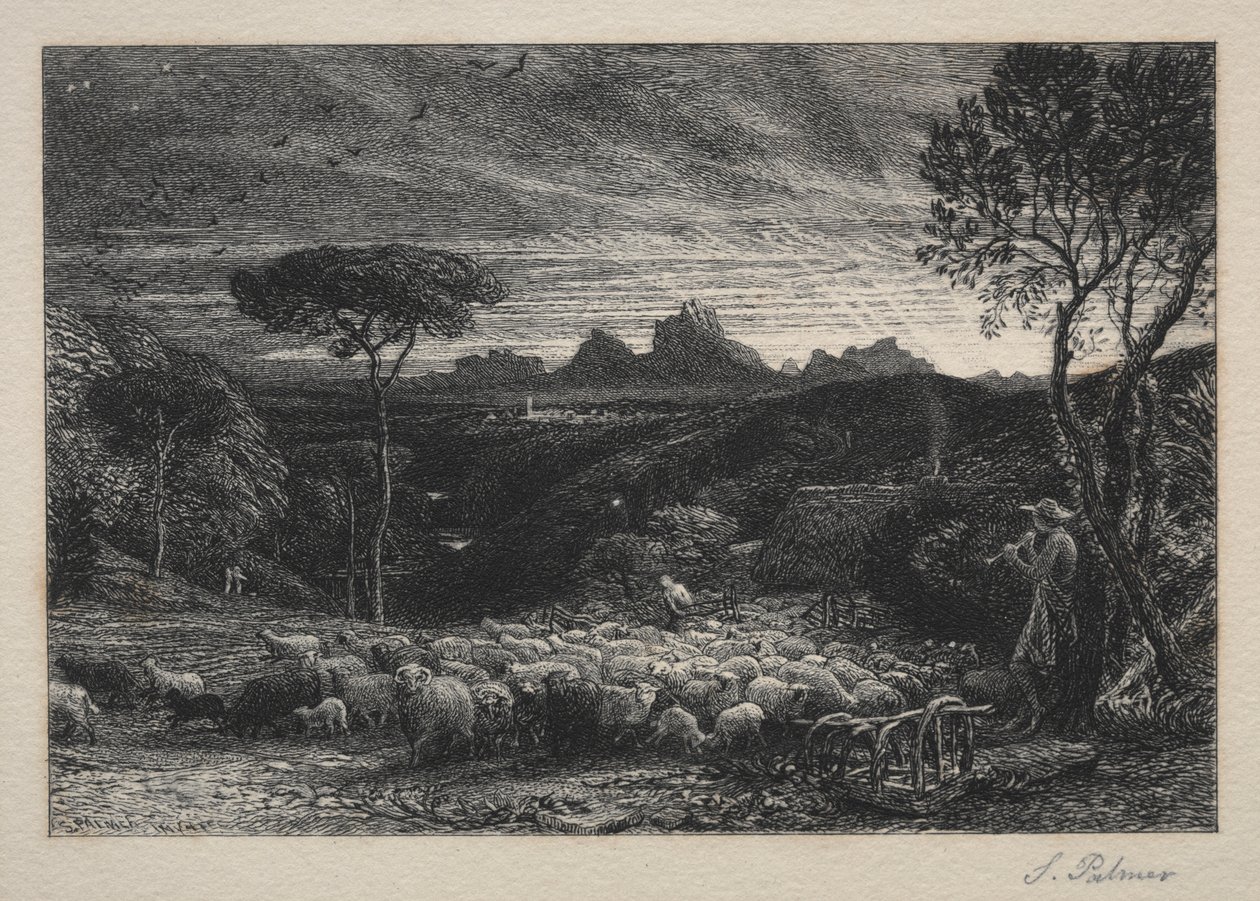 A hajtás kinyitása alkotó: Samuel Palmer