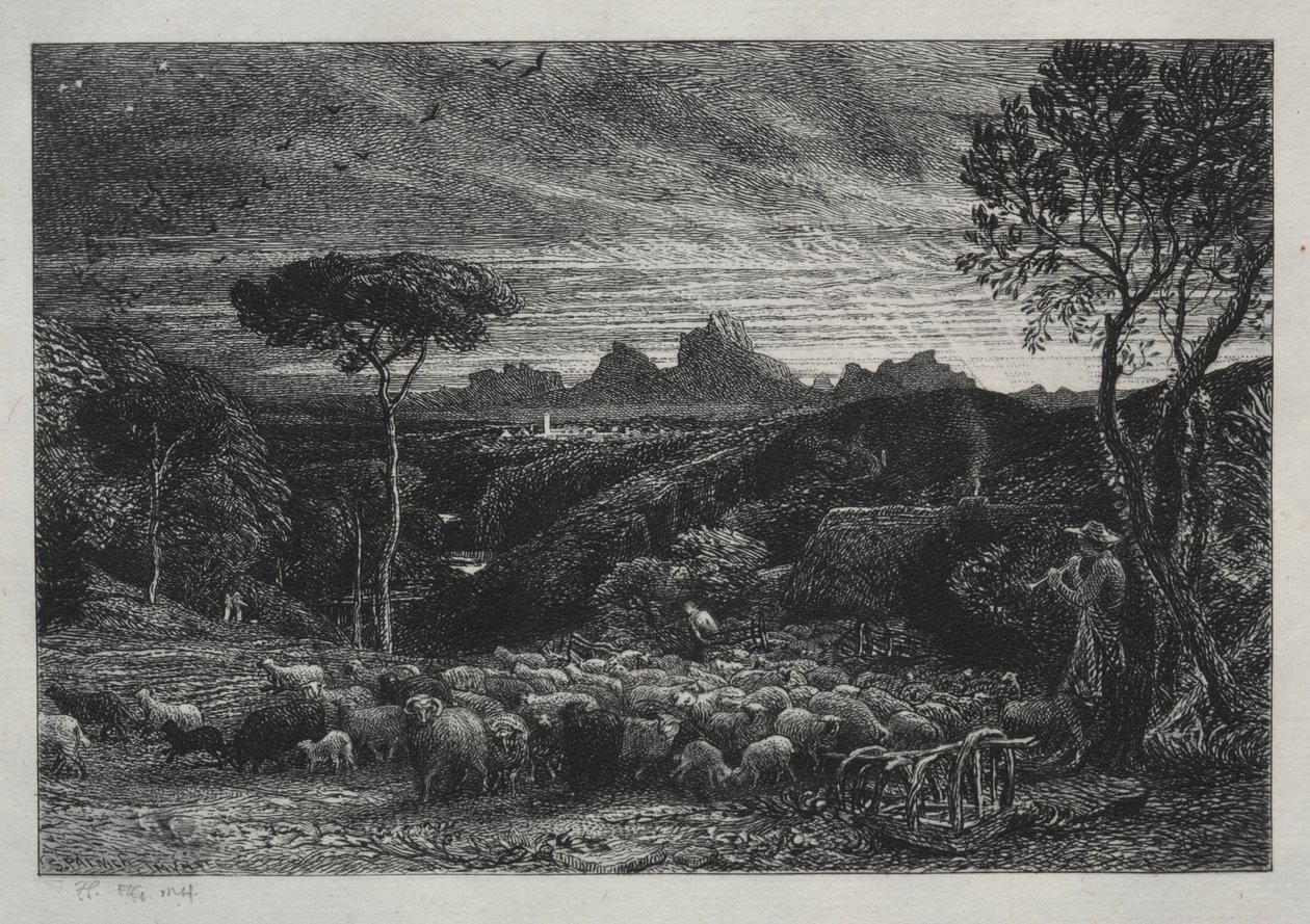 A hajtás kinyitása alkotó: Samuel Palmer