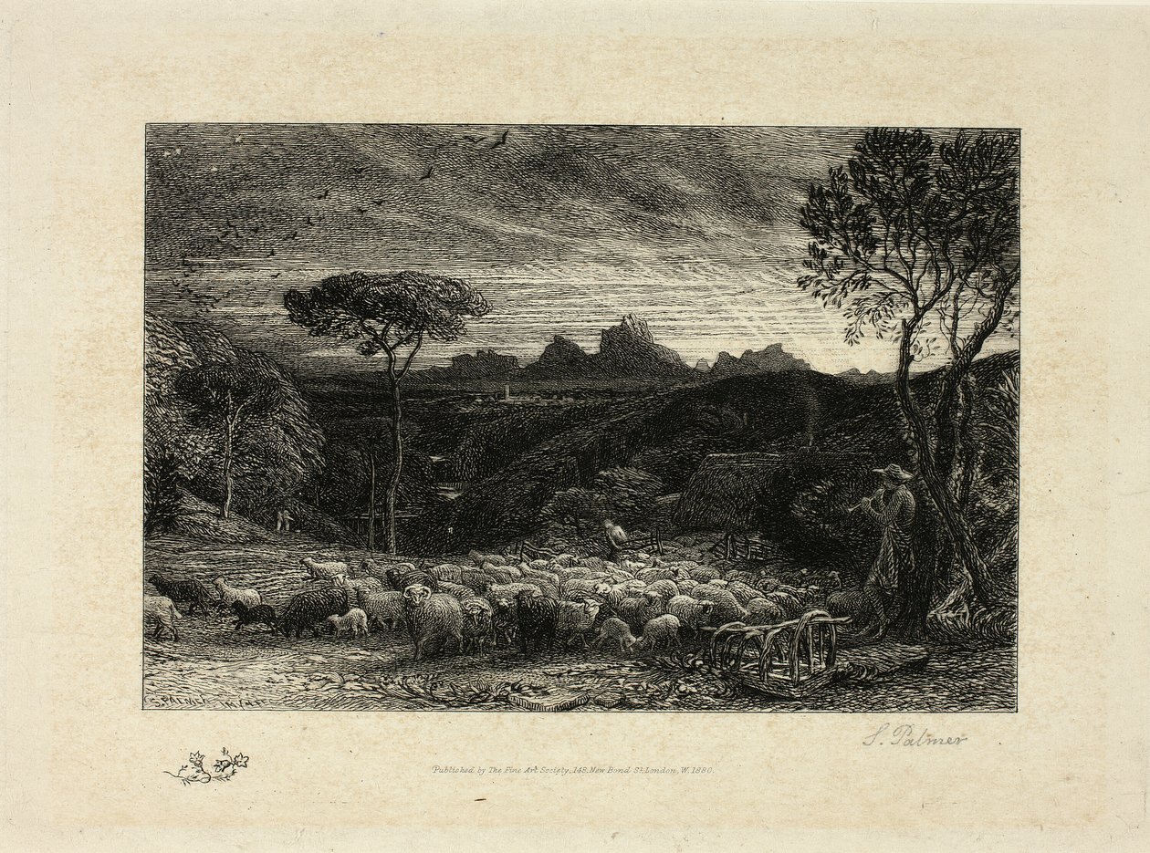 A hajtás megnyitása alkotó: Samuel Palmer